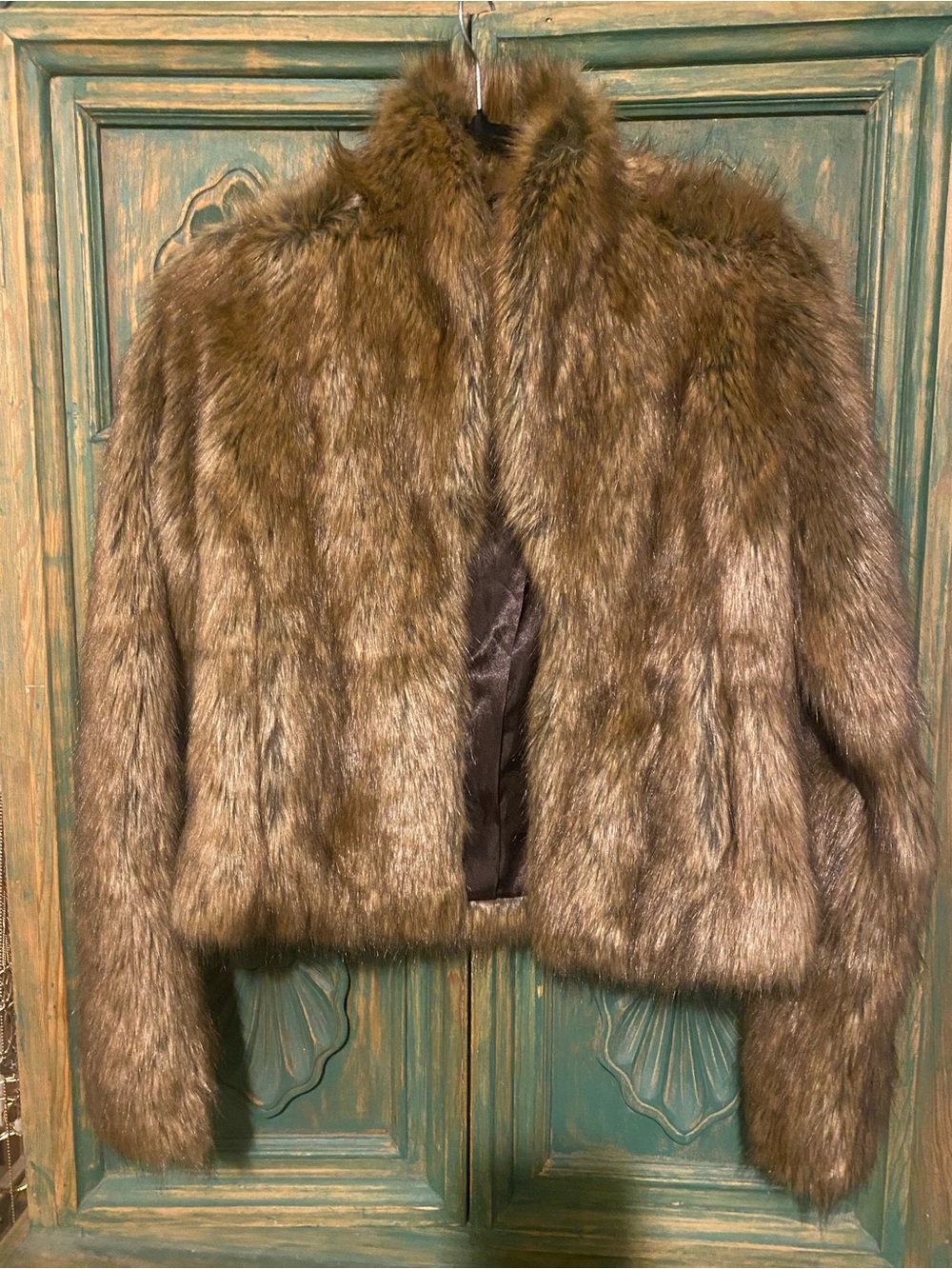Abercrombie & Fitch Brown Faux Fur Teddy Jacket